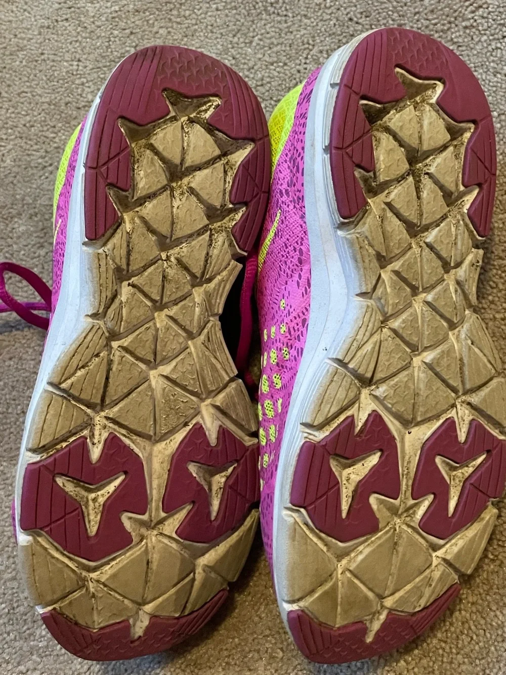 Girls’ Size 4 New Balance Hot Pink & Neon Yellow Sneakers